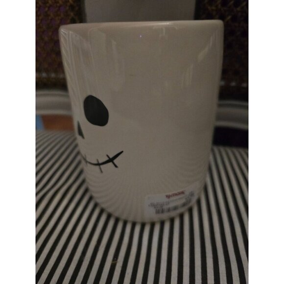 NWT Rae Dunn Halloween Spooky Skeleton Face Mug Double Sided - Picture 5 of 11